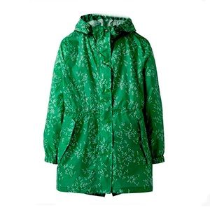 Joules Green Ditsy Size 4 Packable Raincoat